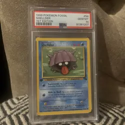 Pokemon TCG Shellder 54/62 1st Edition Fossil Card PSA 10 GEM MINT - Image 1
