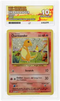 ACE 10 Pokemon Trading Card Classic Collection CLC Charmander 001/034 NOT PSA - Image 2