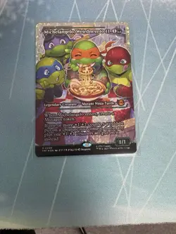 Michelangelo Weirdness to 11 Fractured Foil. MTG TMNT NM/M - Image 1