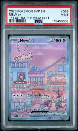 2023 POKEMON SVP EN-SV BLACK STAR PROMO 151 ULTRA-PREM COLL #053 MEW EX PSA 9 - Image 1