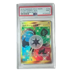 2018 Pokemon Sun & Moon Ultra Prism Secret Unit Energy GFW #170 Full Art PSA 9 - Image 1