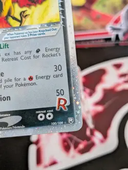 Pokemon TCG Rockets Moltres ex 100/109 Team Rocket Returns Holo Silver Border - Image 3