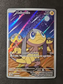 Pokemon Helioptile 143/132 Me01: Mega Evolution Holo Illustration Rare 70HP (1B) - Image 1