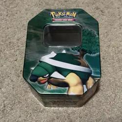 2007 Pokemon TCG Diamond & Pearl Collectors Tin - TORTERRA - EMPTY / USED - B - Image 1