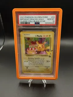 PSA 10 BIRTHDAY PIKACHU 24 CELEBRATIONS CLASSIC COLLECTION POKEMON GEM MINT - Image 1