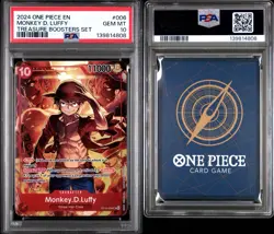 One Piece Monkey D. Luffy ST10-006 Treasure Booster Set Promo PSA 10 - Image 1