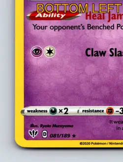 Basic Mimikyu HP 70 Heal Jamming Claw Slash Rarity Purple Pokemon Card - Image 5