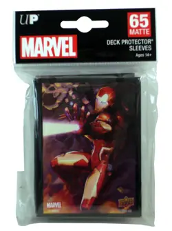 Upper Deck Marvel Deck Protector Collectible Card Sleeves Iron Man 65 Count - Image 1