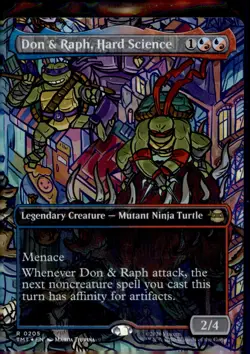 Don & Raph, Hard Science (Borderless) FOIL R Teenage Mutant Ninja Turtles 205 NM - Image 1
