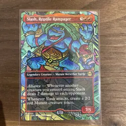 Slash, Reptile Rampager - Foil - Borderless Teenage Mutant Ninja Turtles MTG 208 - Image 1