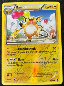 Pokemon TCG Raichu 40/99 Next Destinies Reverse Holo - Ungraded - Image 2