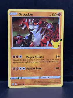 Groudon 017/025 Celebrations Holo Rare Pokemon TCG NM/Near Mint - Image 1