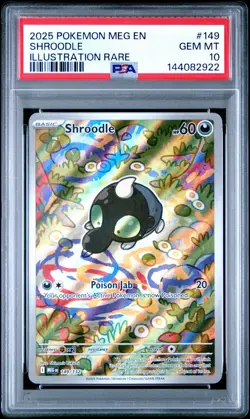 PSA 10 2025 POKEMON MEG EN-MEGA EVOLUTION ILLUSTRATION RARE #149 SHROODLE - Image 1