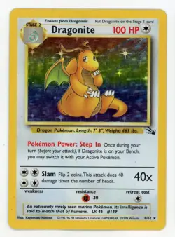 Dragonite Holo - Pokemon 1999 Fossil #4 EX - Image 1