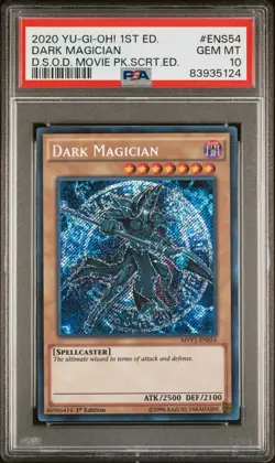 YuGiOh Dark Magician MVP1-ENS54 1st Edition Secret Rare PSA 10 - Image 1