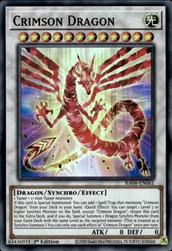 Crimson Dragon - Super Rare 1st Edition RA04-EN061 - NM - YuGiOh - Image 1