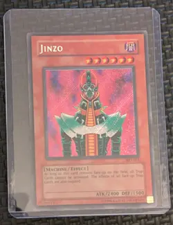 Yugioh: Jinzo - BPT-011 - Secret Rare DMG Holo Heavily Played Ungraded - Image 1