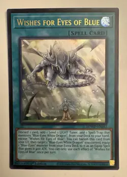 Yugioh Wishes for Eyes of Blue SDWD-EN042 Ultra Rare 1st Edition - Image 1