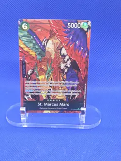 One Piece Carrying On His Will St Marcus Mars OP13-091 Alternate Alt Art Rare NM - Image 1