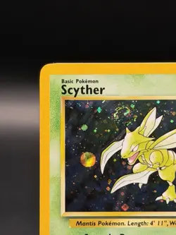 Scyther 17/130 Base Set 2 Holo Rare WOTC Vintage Pokemon Card TCG NM (Swirl) - Image 2
