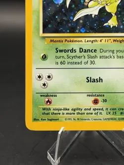 Scyther 17/130 Base Set 2 Holo Rare WOTC Vintage Pokemon Card TCG NM (Swirl) - Image 3