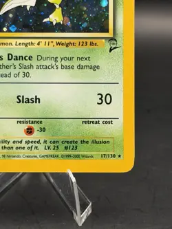 Scyther 17/130 Base Set 2 Holo Rare WOTC Vintage Pokemon Card TCG NM (Swirl) - Image 4