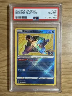 Pokemon TCG Radiant Blastoise Holo Card 018/078 Pokemon PSA 10 - Image 1