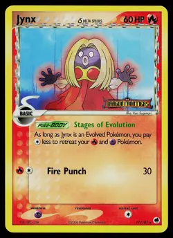 Pokemon Card - Jynx Dragon Frontiers 17/101 Rare Reverse Holo Stamped - Image 1