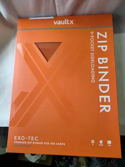 Vault X SV3 - Premium 9 Pocket Exo-Tec Zip Binder - Orange NEW 360 Card Holder - Image 1