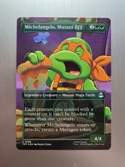 Michelangelo, Mutant BFF - 198 MTG: Teenage Mutant Ninja Turtles Borderless Foil - Image 1