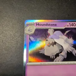 Pokemon Houndstone Scarlet & Violet Base Set 106/198 Holo Rare Card In Toploader - Image 2