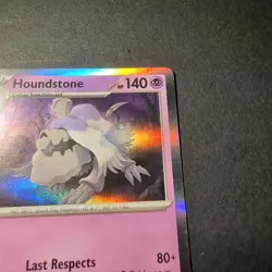 Pokemon Houndstone Scarlet & Violet Base Set 106/198 Holo Rare Card In Toploader - Image 3