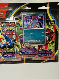 Pokemon Phantasmal Flames 3 Pack Blister (Sneasel) Brand New - Image 3