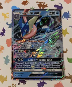 Pokemon TCG Greninja GX 24/131 Sun And Moon Forbidden Light English Holo 2018 - Image 1