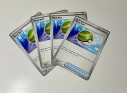 x4 Nest Ball 84/91 Pokemon TCG Paldean Fates - Image 1