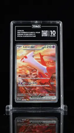 2024 POKEMON SSP EN-SURGING SPARKS SPECIAL ILLUSTRATION RARE LATIAS EX TAG 10 - Image 1