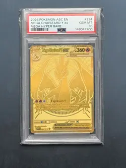 2026 POKEMON ASCENDED HEROES MEGA HYPER RARE MEGA CHARIZARD Y EX PSA 10 - Image 1