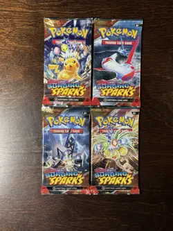 Pokemon TCG Surging Sparks Booster Pack Art Set (4 Pack) NEW & SEALED - Image 1