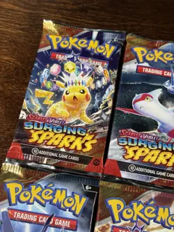 Pokemon TCG Surging Sparks Booster Pack Art Set (4 Pack) NEW & SEALED - Image 4