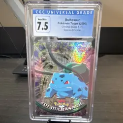 Pokemon Bulbasaur Topps Chrome Series 1 01 Spectra-Chrome Foil CGC 7.5 2000 - Image 1