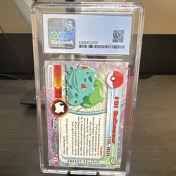 Pokemon Bulbasaur Topps Chrome Series 1 01 Spectra-Chrome Foil CGC 7.5 2000 - Image 2