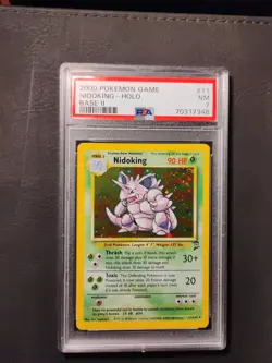 Pokemon 2000 Base Set 2 Nidoking Holo #11 PSA 7 Near Mint Graded - Image 1