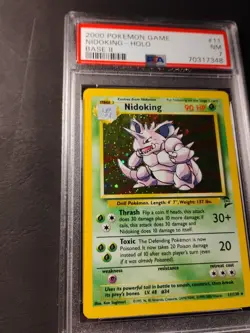Pokemon 2000 Base Set 2 Nidoking Holo #11 PSA 7 Near Mint Graded - Image 3