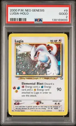2000 POKEMON NEO GENESIS #9 LUGIA-HOLO PSA 2 GOOD - Image 1