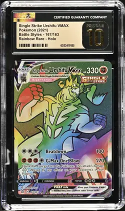 Pokemon Battle Styles Single Strike Urshifu VMAX 167/163 CGC Pristine 10 Pop 8 - Image 1