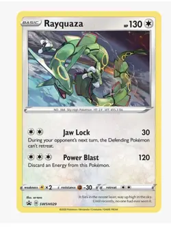 Rayquaza SWSH029 Holo Black Star Promo TCG Pokemon NM Condition - Image 1