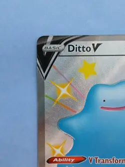 Pokemon Sword & Shield Shining Fates Ditto V SV118/SV122 Shiny Rare Full Art - Image 4