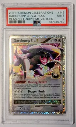 2021 POKEMON CELEBRATIONS CLASSIC COLL #145 GARCHOMP C LV.X-HOLO PSA 9 - Image 1