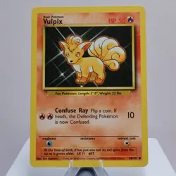 Pokemon TCG - Vulpix 68/102 Base Set Common WOTC 1999 - LP - Image 2