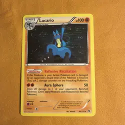 Pokemon TCG Lucario Legendary Treasures Reverse Holo Holo Rare Card 80/113 - Image 1